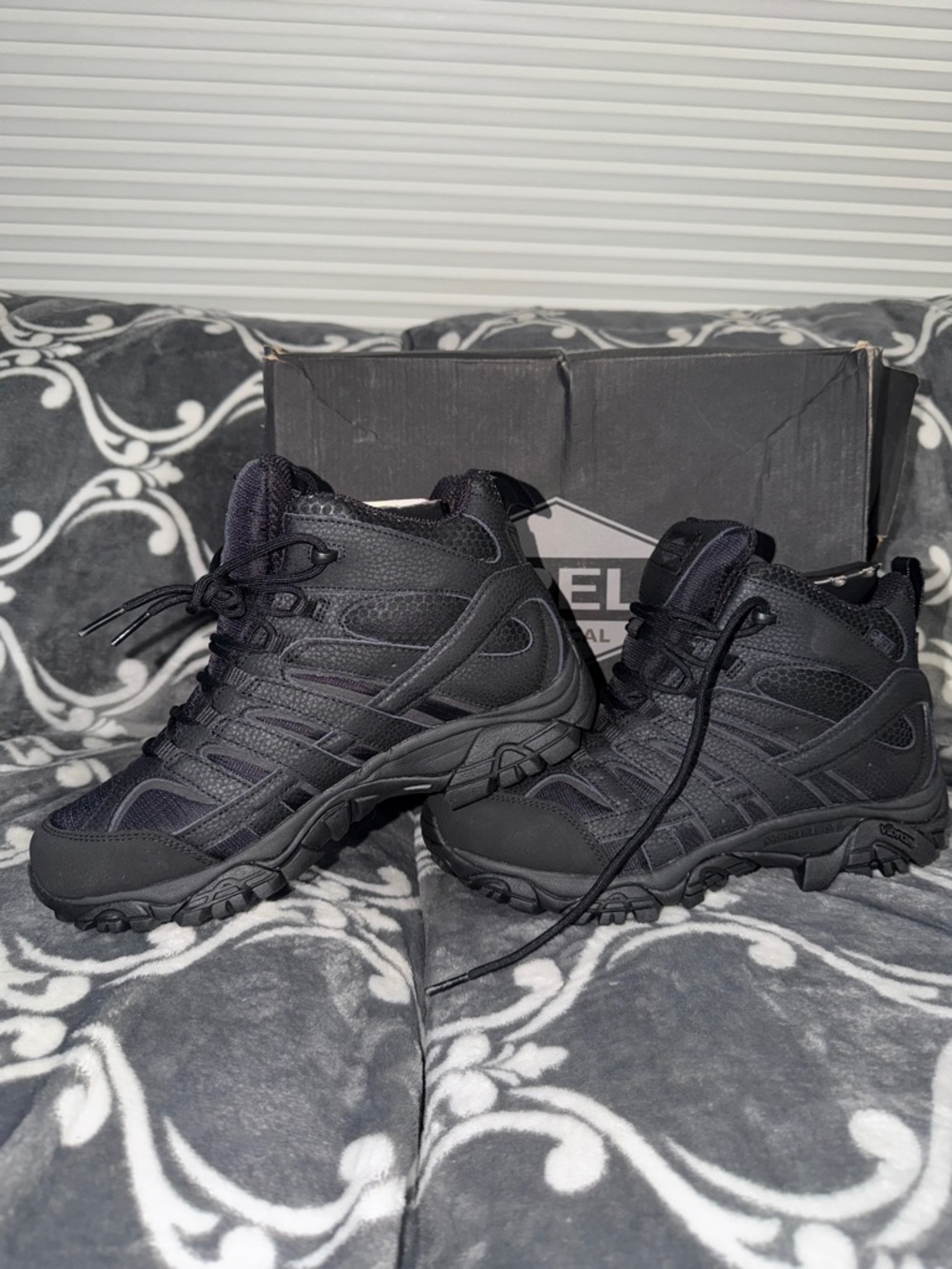 Merrell Men's Black Tactical Hiking Boots - Picture 2 of 6